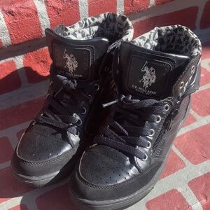 U.S. Polo Assn. Women's Black High-Top Sneakers